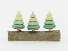 Load image into Gallery viewer, The Mader 3 Tree Spinning Tops on a branch