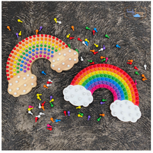 Load image into Gallery viewer, Rainbow Peg Board (Natural)