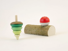 Load image into Gallery viewer, Mader Tree Spinning Top &amp; Fly Agaric Turn Top on Branch
