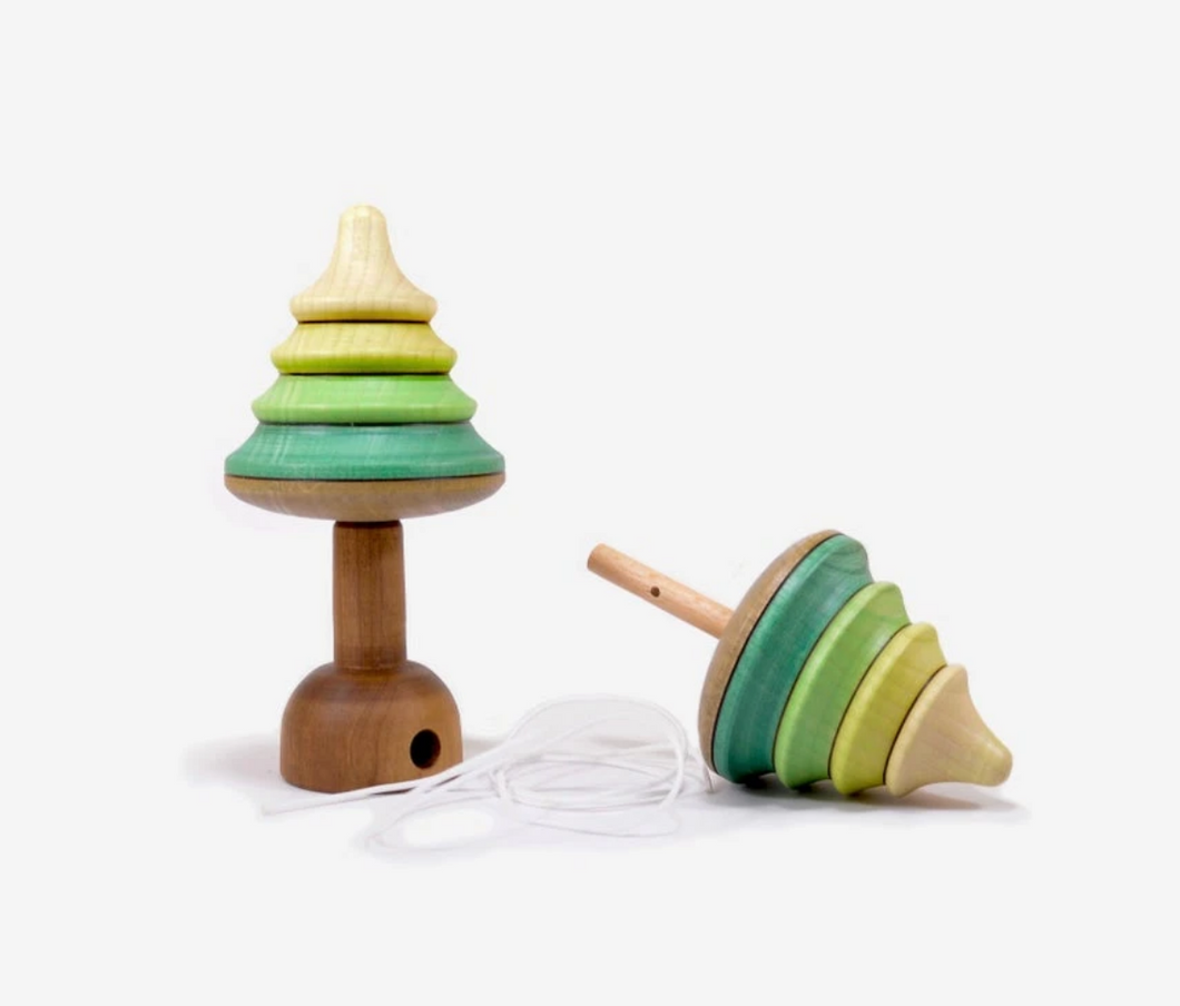 Mader Tree Spinning Top to Pull Off